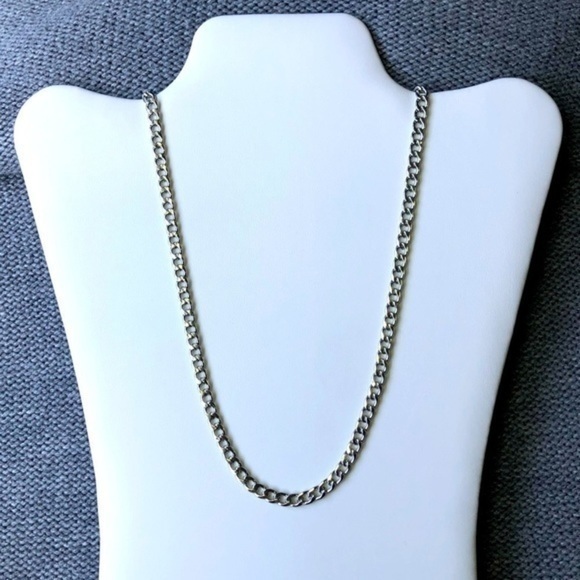 Accessories Mens 4mm Stainless Steel Curb Chain Necklace Poshmark